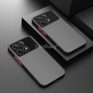 Para Xiaomi POCO X6 Pro Capa Protetora De Borracha De Silicone Translúcida Fosca Telefone TPU