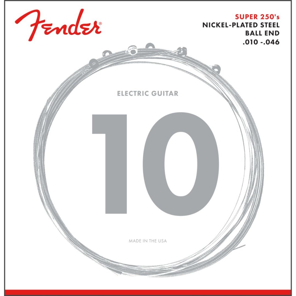 Encordoamento p/ Guitarra Fender 010-046 Super 250s Nickel-Plated