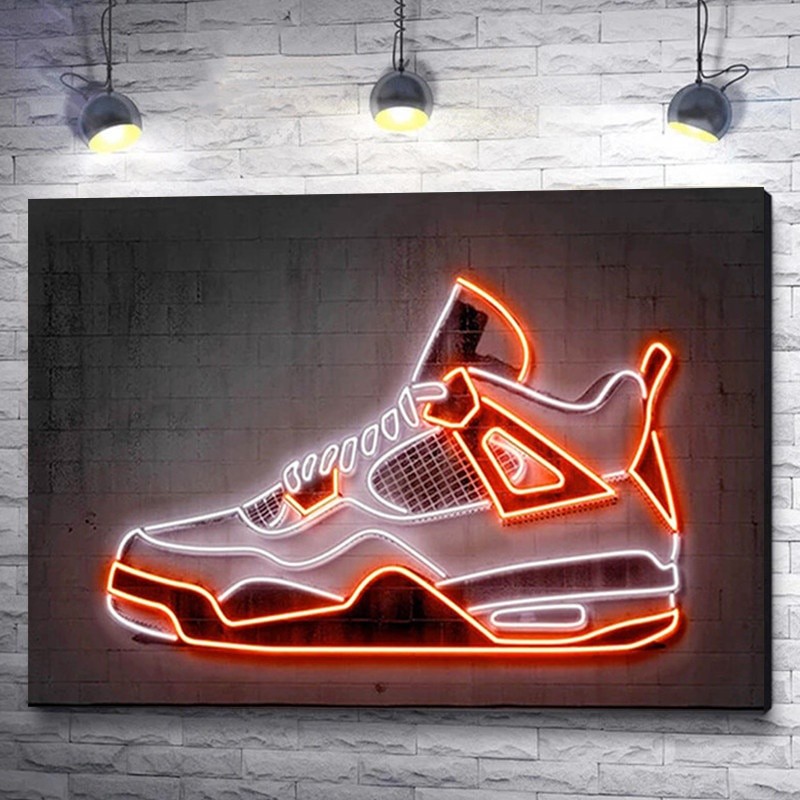 Quadro Decorativo Tenis Neon 70x50