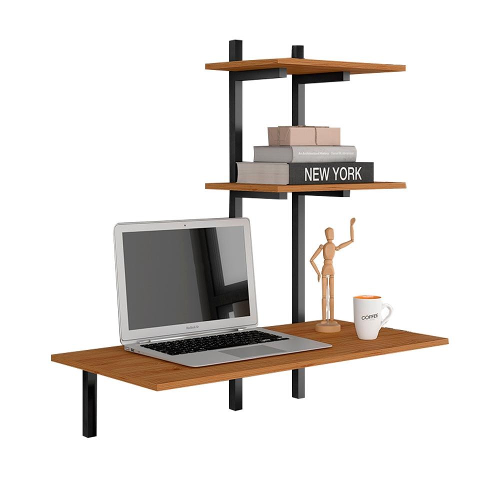 Escrivaninha Suspensa Industrial Mykonos Preto/cina - Moveis Arapongas em Oferta na Shopee