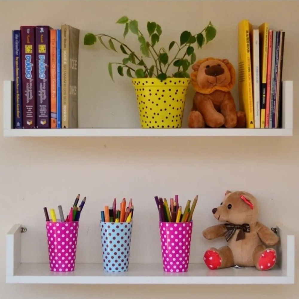 KIT NICHO PRATELEIRA DECORATIVA ORGANIZADOR 60CM MDF ORIGINAL ARMARIO ESTANTE ORGANIZADOR SALA QUARTO ESCRITORIO