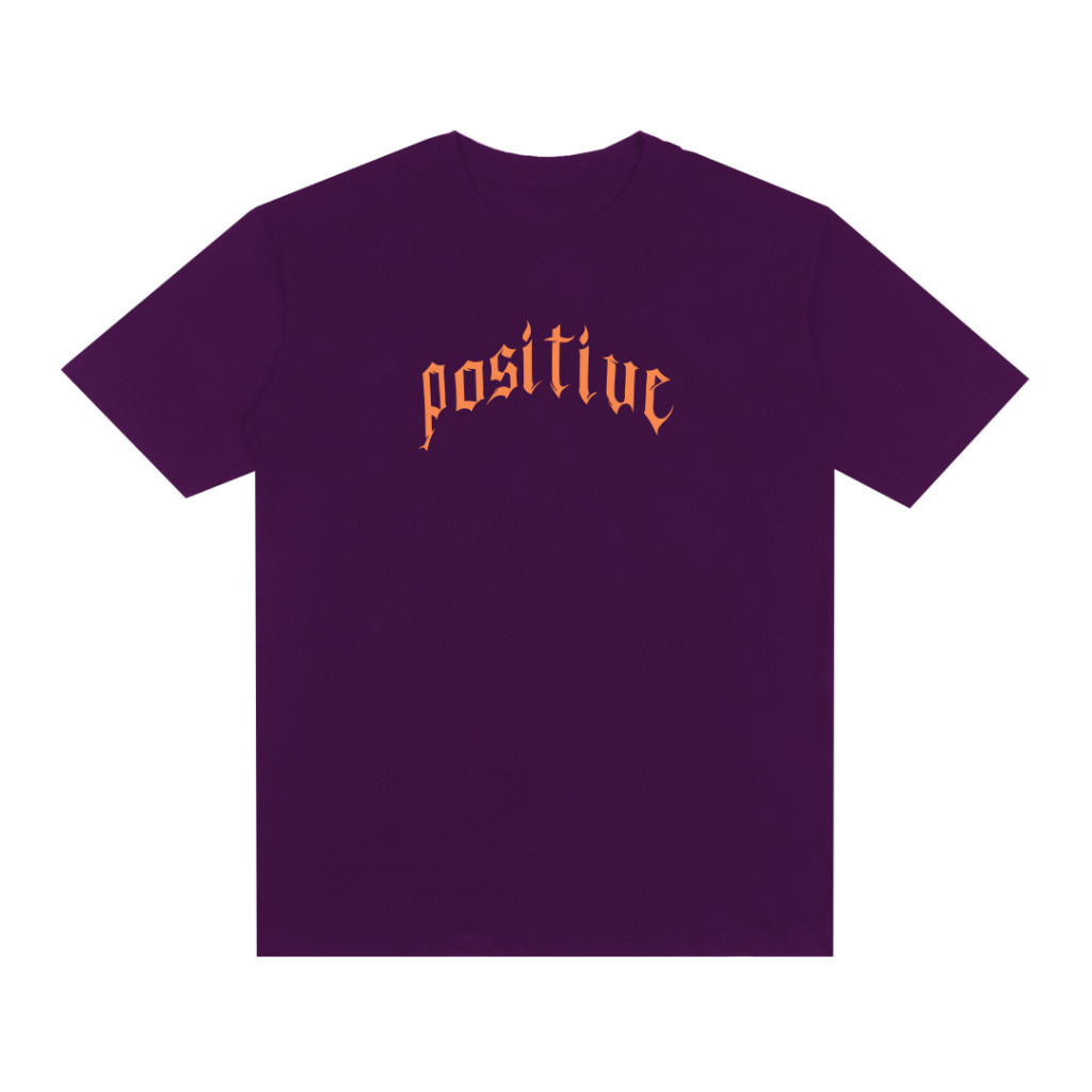 Camiseta Streetwear Positive Grafite Estampada Camiseta Oversized Algodão