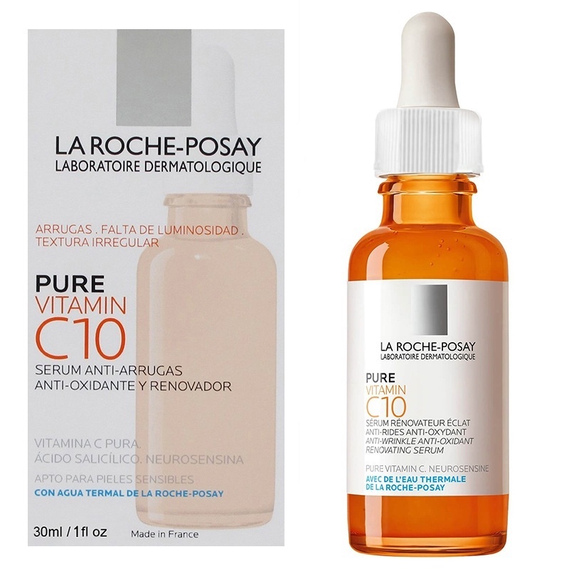 La Roche Posay Vitamina C Essência Facial Natural/Ácido Hialurônico/Remoção De Rugas/Encolhimento 30ml