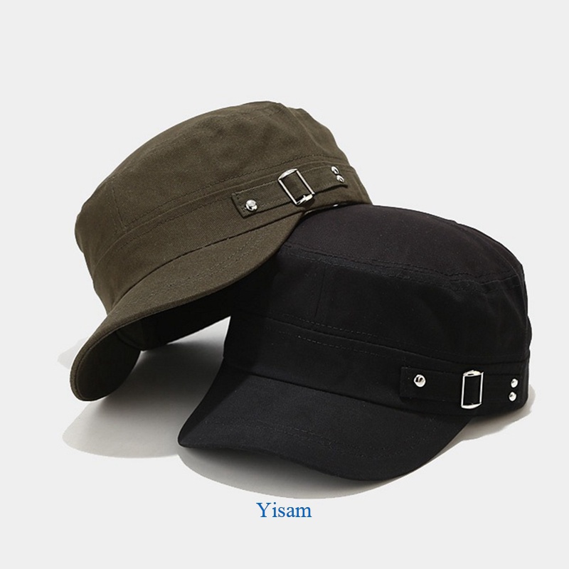 Chapéu militar de ano novo moda chapéu de algodão clássico plano protetor solar ao ar livre chapéu casual estilo cadete