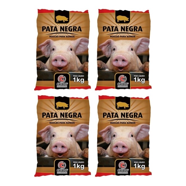Nucleo Pata Negra 1kg Para Leitão Porco Crescimento Kit C/4