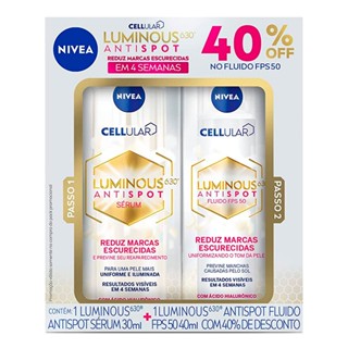 Kit Nivea Celular Luminous 630 Sérum Clareador 30ml + Fluído Protetor 40ml