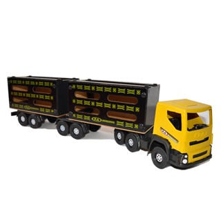 BI-TREM CARRETA CAMINHÃO BOIADEIRO CARROCERIA MADEIRA BRINQUEDO 17,5 x 65 CM - REF.27