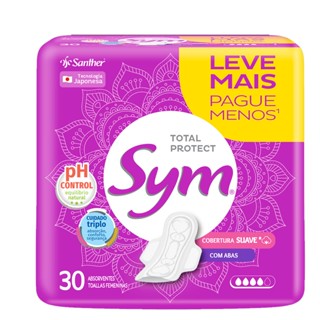 Absorvente Sym Suave Com Abas 30 Unidades