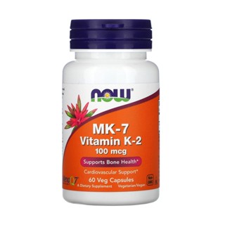 Now Foods MK-7 Vitamina K-2 100mcg 60Caps Veg No Brasil