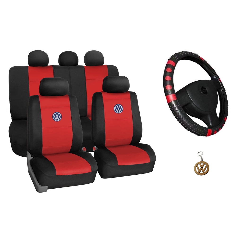 Capa Para Banco Automotivo Couro Volks Gol Fox Voyage Golf + Volante em Oferta na Shopee