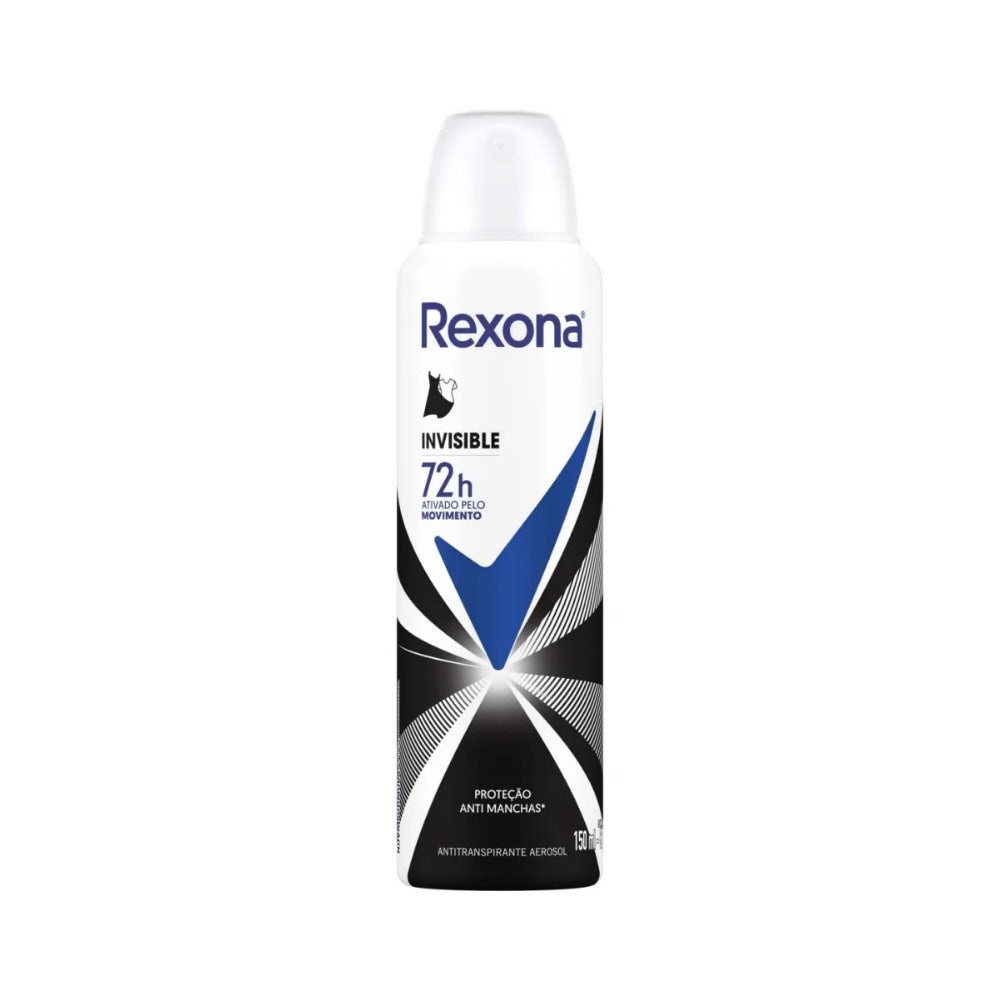 Desodorante Aerossol Rexona Feminino Invisible 150ml em Oferta na Shopee