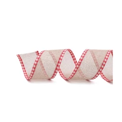 Fita Borda Xadrez - Vermelho e Branco - 6,3 cm x 9,14 m - 1 unidade - Cromus - Rizzo