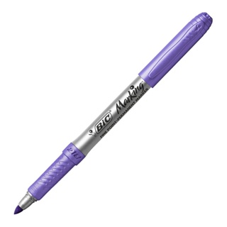 Pincel marcador permanente Marking Violeta Metálico 971152 Bic em Oferta na Shopee