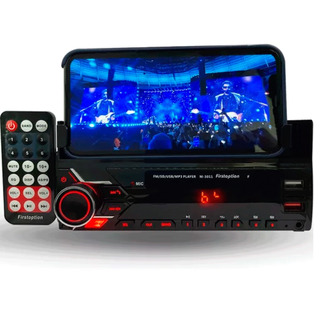 Mp3 Player 3011f Bluetooth Usb Sd com Suporte Celular First Option