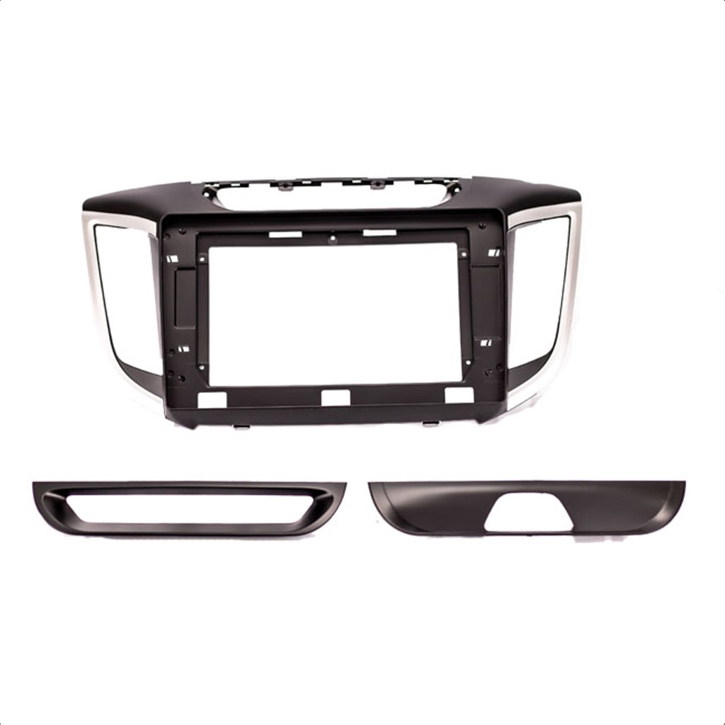 Moldura 10 Polegadas Preto Com Acabamento Prata Creta 2016/2017/2018/2019/2020/2021 Expex - EPX10HY002 em Oferta na Shopee