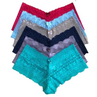 Kit 10 Calcinha Caleçon Plus Size Shortinho Renda Moda Íntima Tamanho Grande Feminina