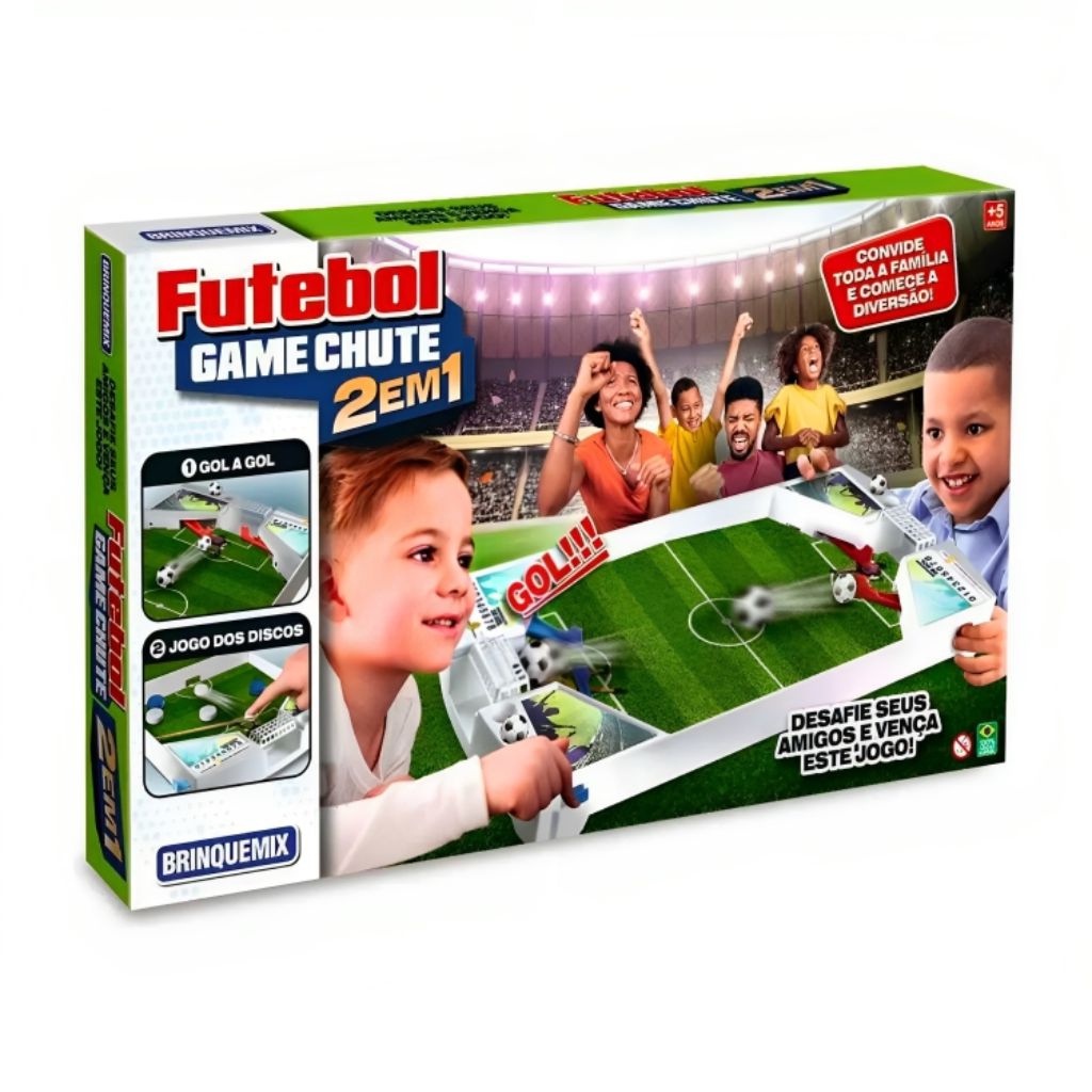 Brinquedo Infantil Futebol De Mesa Game Chute 2 Em 1 800 - Brinquemix - Hobbies & Collections