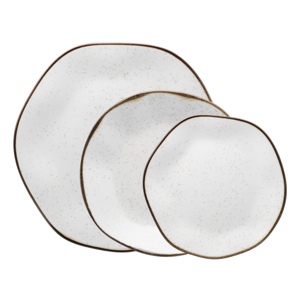 Jogo de Pratos Raso Fundo Sobremesa 18 Peças Ryo Maresia Oxford Porcelanas - Home & Living