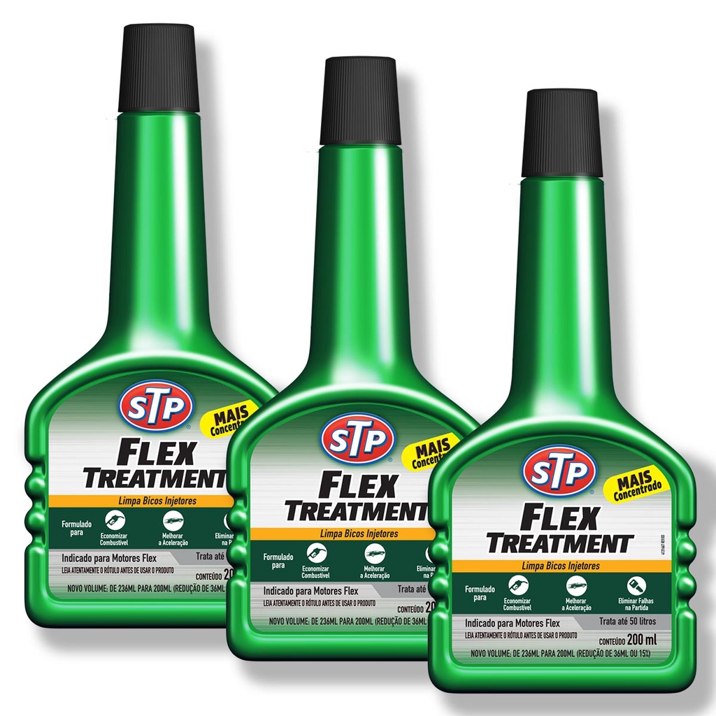 Aditivo Limpa Bicos Injetores para Motor FLEX TREATMENT  200ml STP 3 unidades em Oferta na Shopee