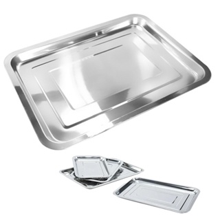 5 Bandejas Inox Retangular Rasa 45 X 35 Multiuso Kit 5 Peças em Oferta na Shopee