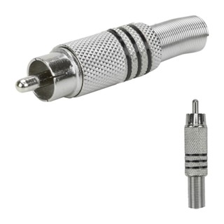 10x Plug Rca Macho Linha Profissional 6mm Preto Original PIX