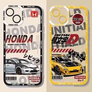 Caixa De Silicone Anime Inicial D Para Telefone Samsung Galaxy S23 FE S24 S23 Ultra S22 S21 S20 Plus A02S A73 A72 A03S Nota 20 Capa À Prova De Choque