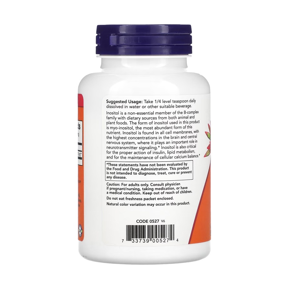 Detalhes do Pó de inositol Now Foods Mio-inositol 113g Importado