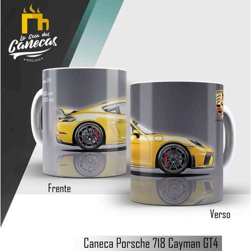 Caneca Personalizada Porsche 718 Cayman Spec