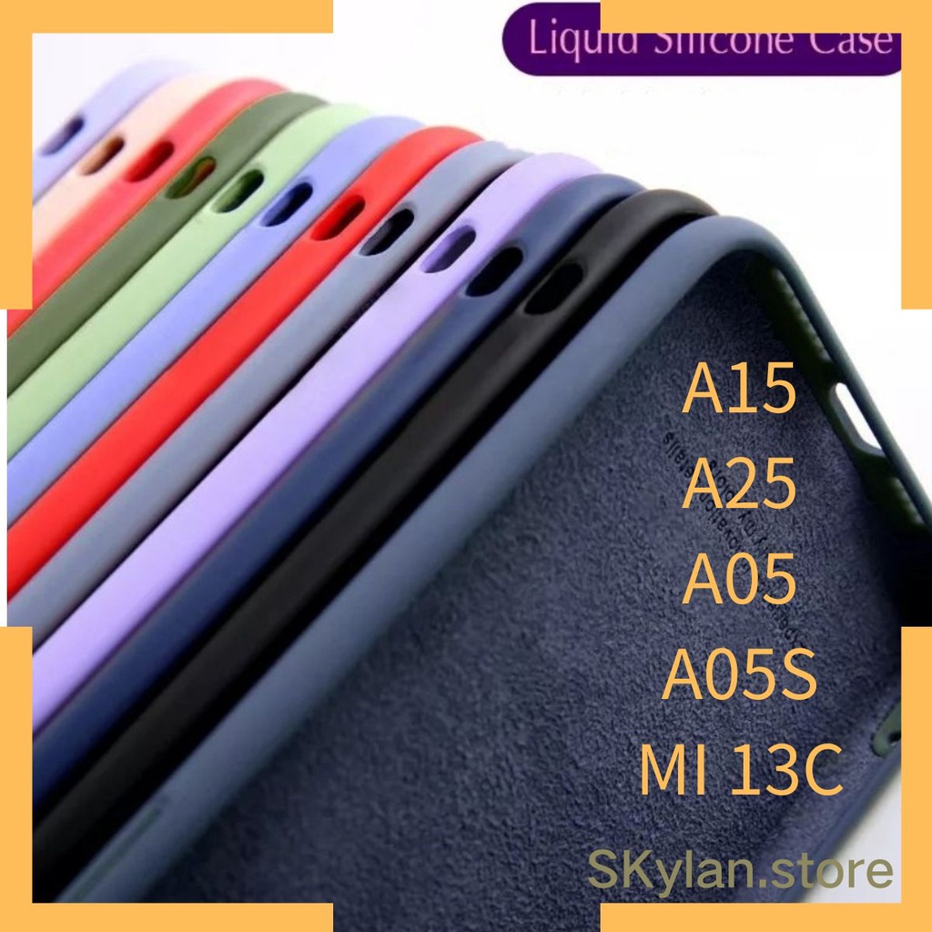 Capa case Aveludado Soft TPU Liquid Silicone Compativel para Samsung Galaxy A15 A25 A05 A05S e XIami mi 13C em Oferta na Shopee