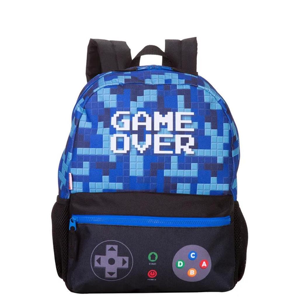 Mochila Costas Infantil Escolar Game Plus Sestini Azul