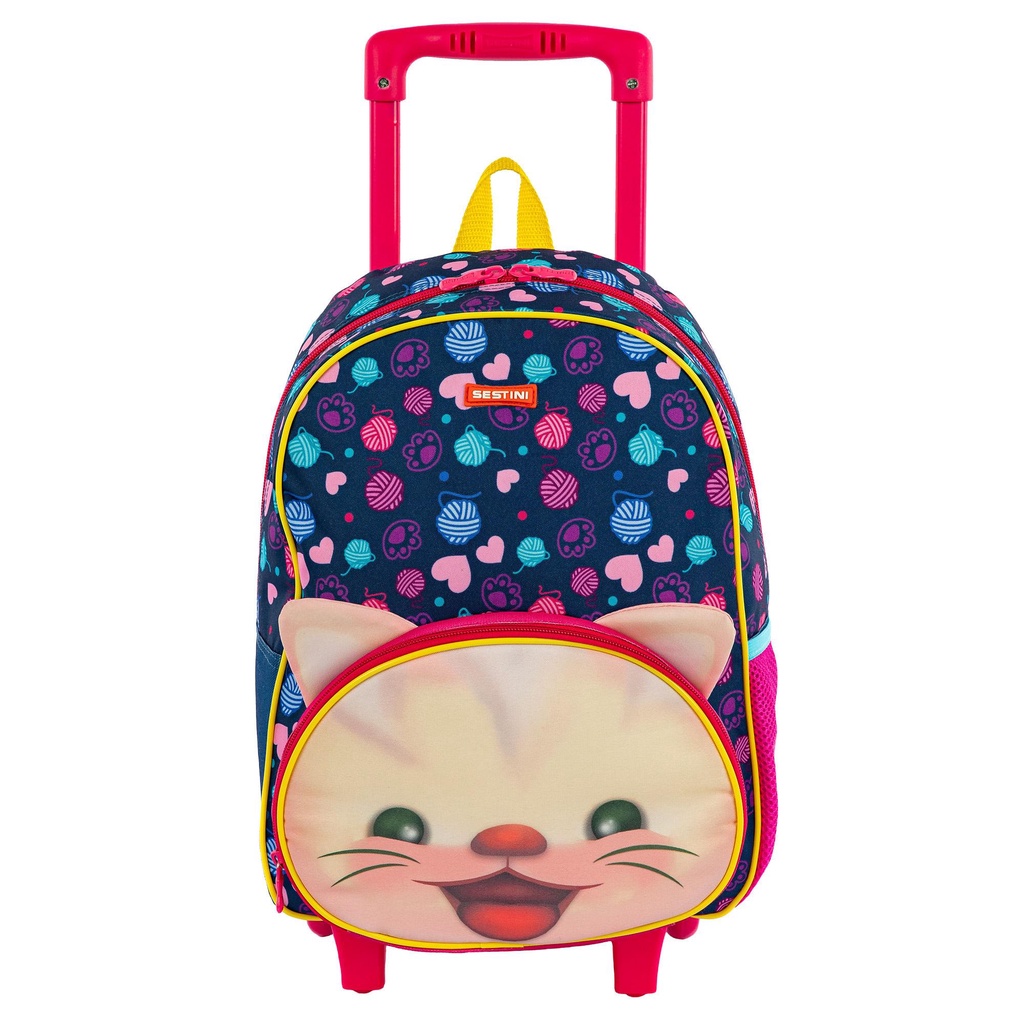 Mochilete Média Sestini Kids Cat 3 - Colorido em Oferta na Shopee