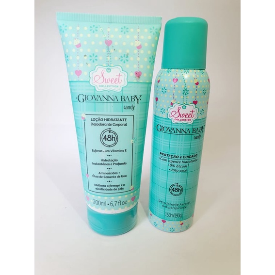 Kit Giovanna Baby  Desodorante spray E Hidratante Candy top beleza