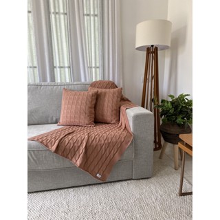 Peseira Manta Tricô Decorativa Sofá Cama 150x90cm
