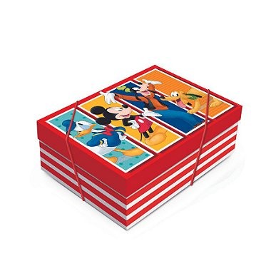 Caixa para Presente com Tampa  - Mickey e Turma - 01 unidade - Cromus - Rizzo