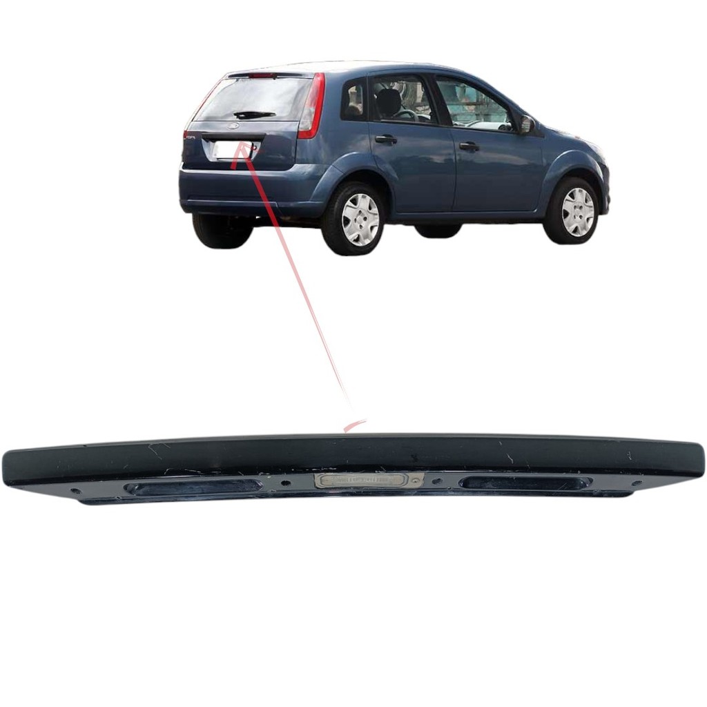 Moldura Tampa Traseira Com Luz Ford Fiesta 2003 A 2013