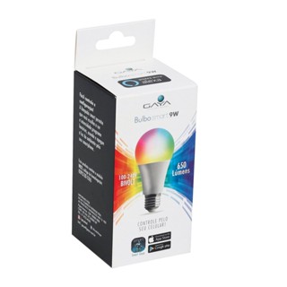 Lâmpada Inteligente Bulbo Smart 9W RGB Bivolt Gaya em Oferta na Shopee