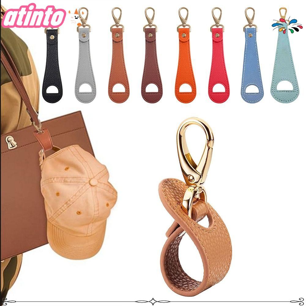 Clipe De Chapéu ATINTO , Suporte Mãos Livres De Couro PU , Fivela De Armazenamento De Acessórios De Bolsa Para Viagem Ao em Oferta na Shopee