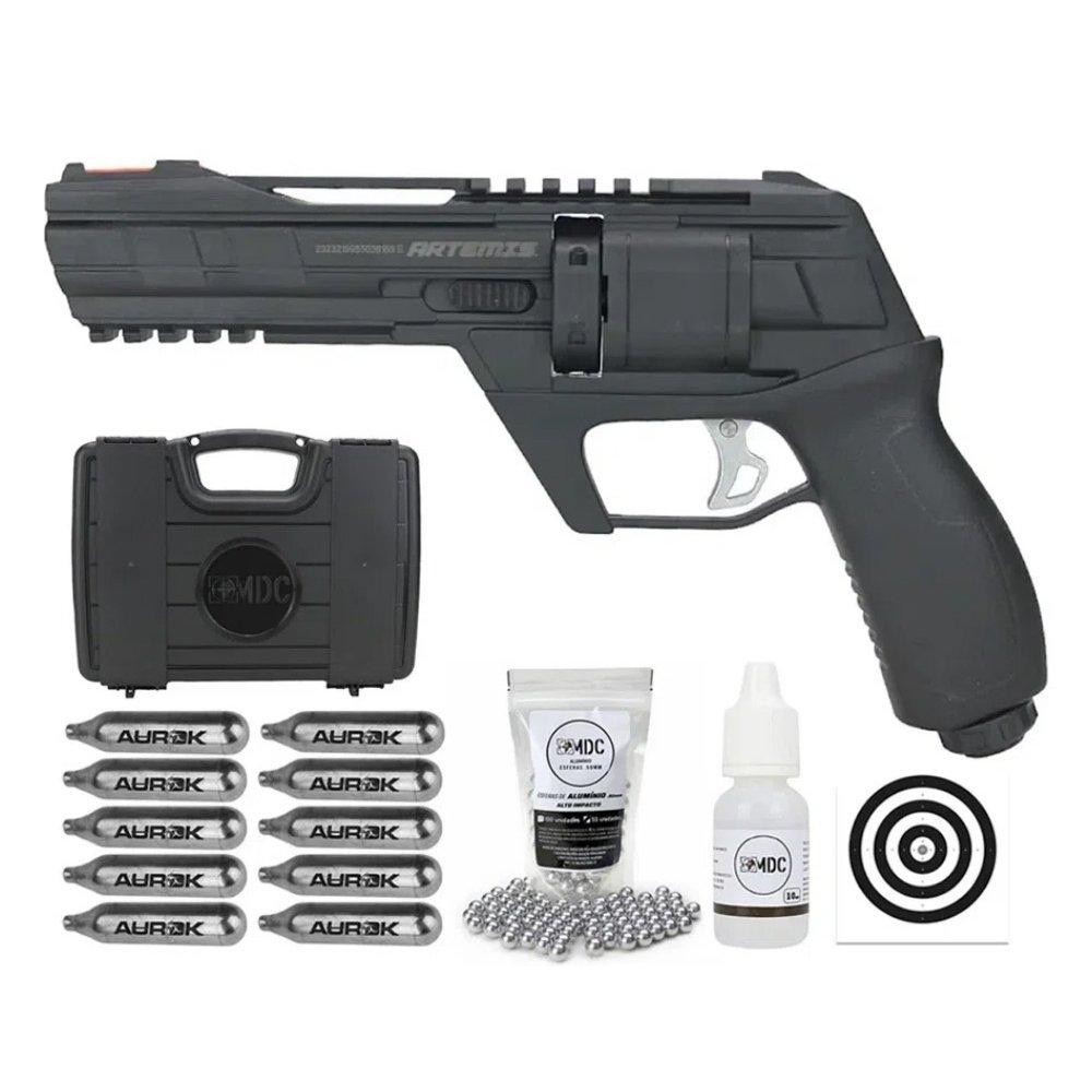 Revólver Pressão HDR CO2 CP300 .50+Case+10 Co2+Alvos+Itnes em Oferta na Shopee