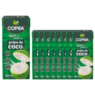 Kit 27 Copra Água de Coco com Polpa 200ml em Oferta na Shopee