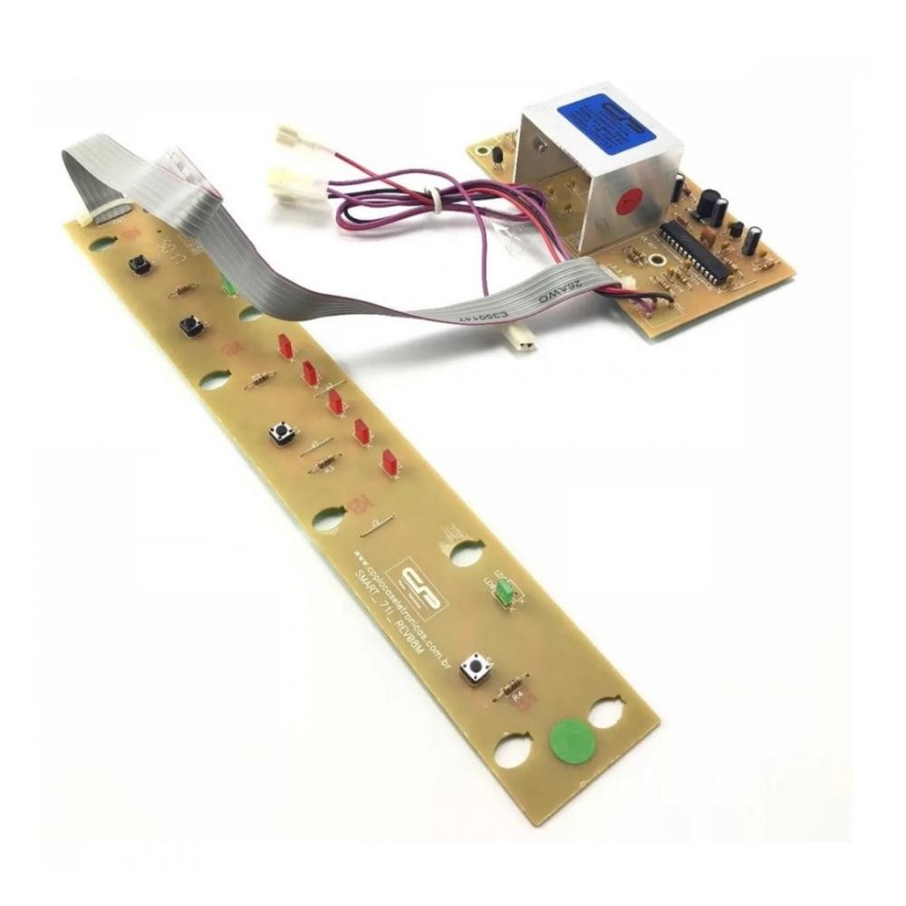Placa Eletrônica Lavadora Smart 4 Teclas Turbo CP - Bivolt