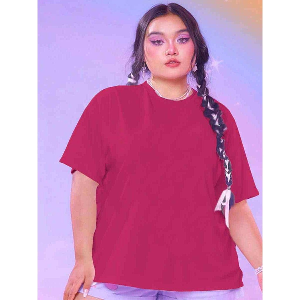 Camiseta Oversized Casual Lisa Sem Estampa Básica Simples Blusa Moderna Casual Confortável