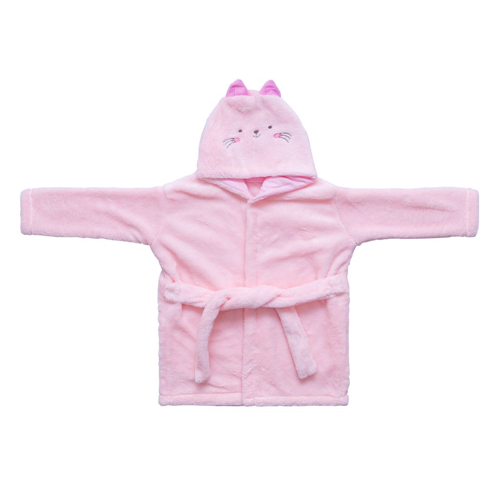 Roupão Infantil Soft Gata Rosa Baby Joy
