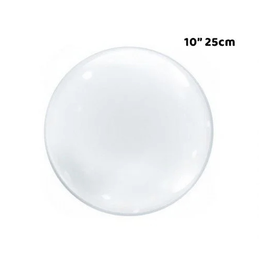 Balão Bubble Transparente - 10" 25cm - 10 Unidades - Bobo Balloon - Home & Living