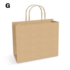 Sacola de Papel G 28x38x12cm - Kraft - 10 unidades - Cromus - Rizzo
