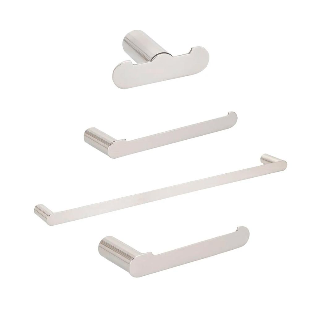 Acessórios para banheiro 4 peças Vila nova Pingoo - Cromado em Oferta na Shopee