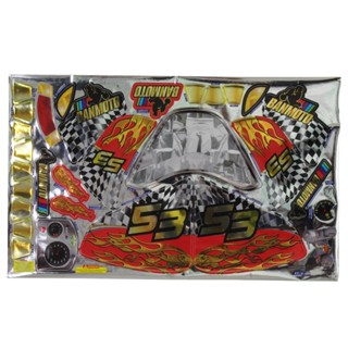 CARTELA DE ADESIVOS METALIZADA PARA MOTO ELÉTRICA 6V BAN MOTO REF. 2590 / 2592 BANDEIRANTE