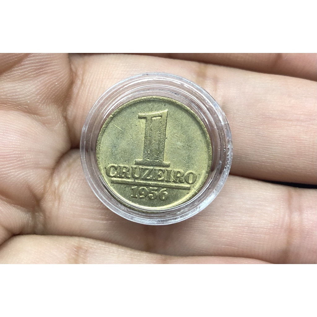 7 Moedas 1 Cruzeiro República Dos Estados Unidos 1956 Em Cápulas