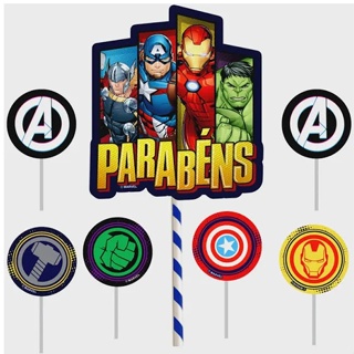 Topo de Bolo - Vingadores  - 1 unidade - Piffer - Rizzo em Oferta na Shopee