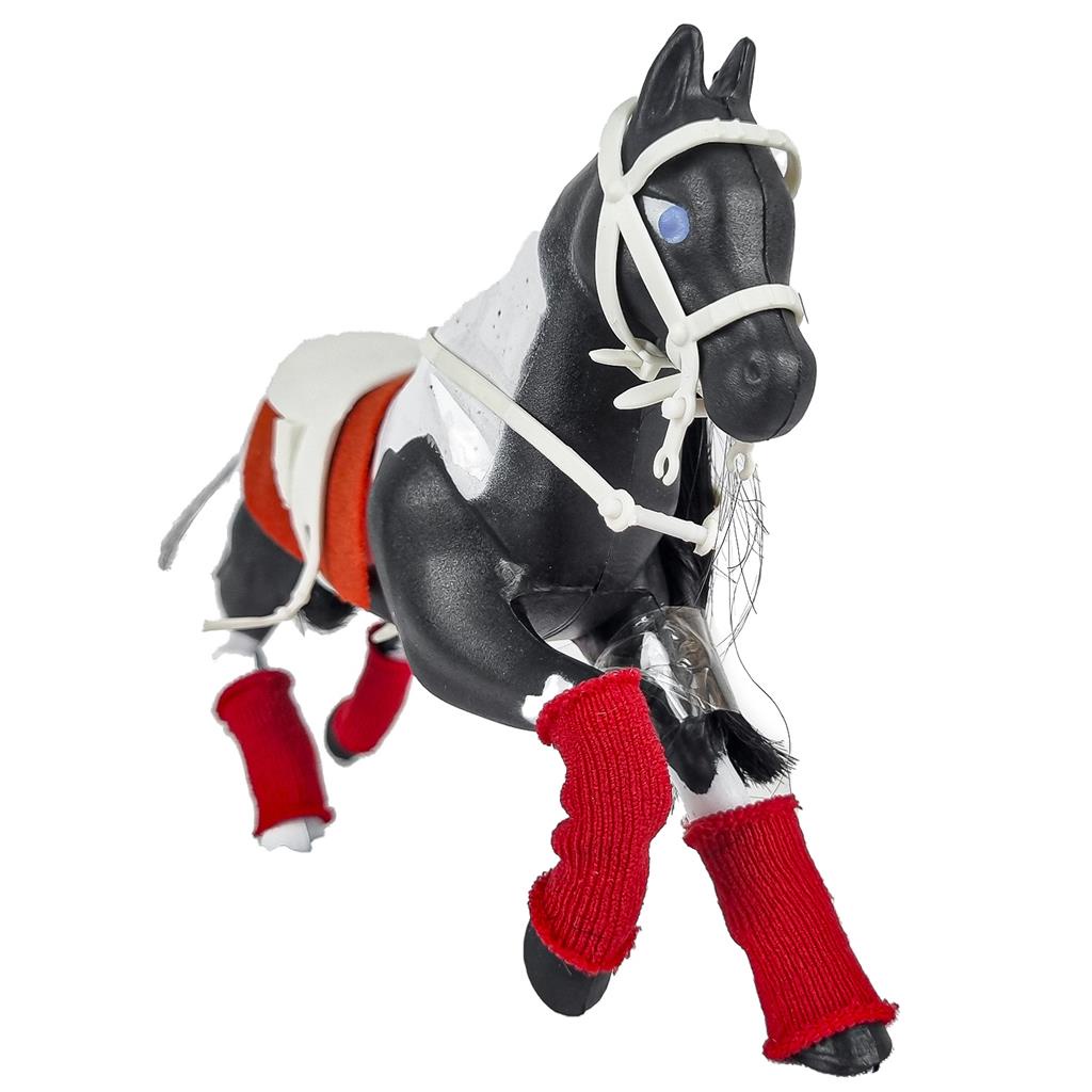 Boneco Cavalo Ventania Brinquedo 20Cm Miniatura Realista De Plástico Com Acessorios Sela Animal Faz De Conta Colecionavel - Apolo Brinquedos