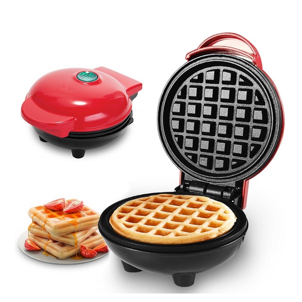 Máquina De Fazer Waffles Panela De Waffle Elétrica 110v Portátil Antiaderente Assadeira Coração Mini Waffer Wafer